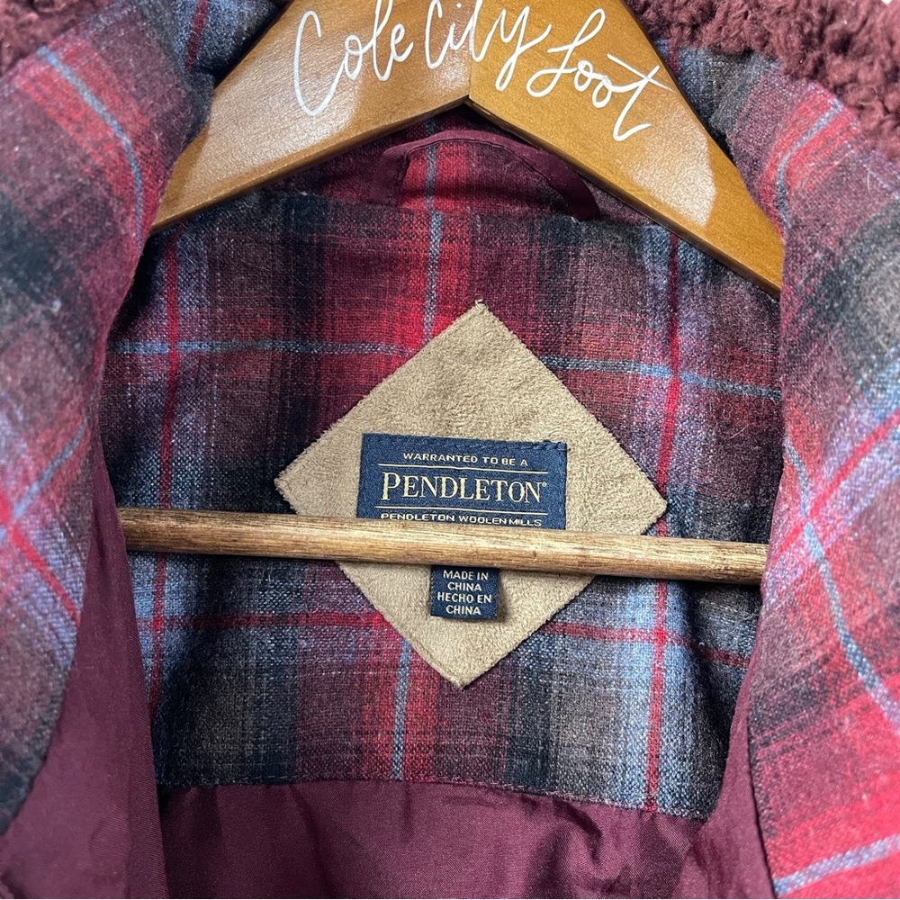 Pendleton Fuzzy Full Zip Jacket Medium - image 4